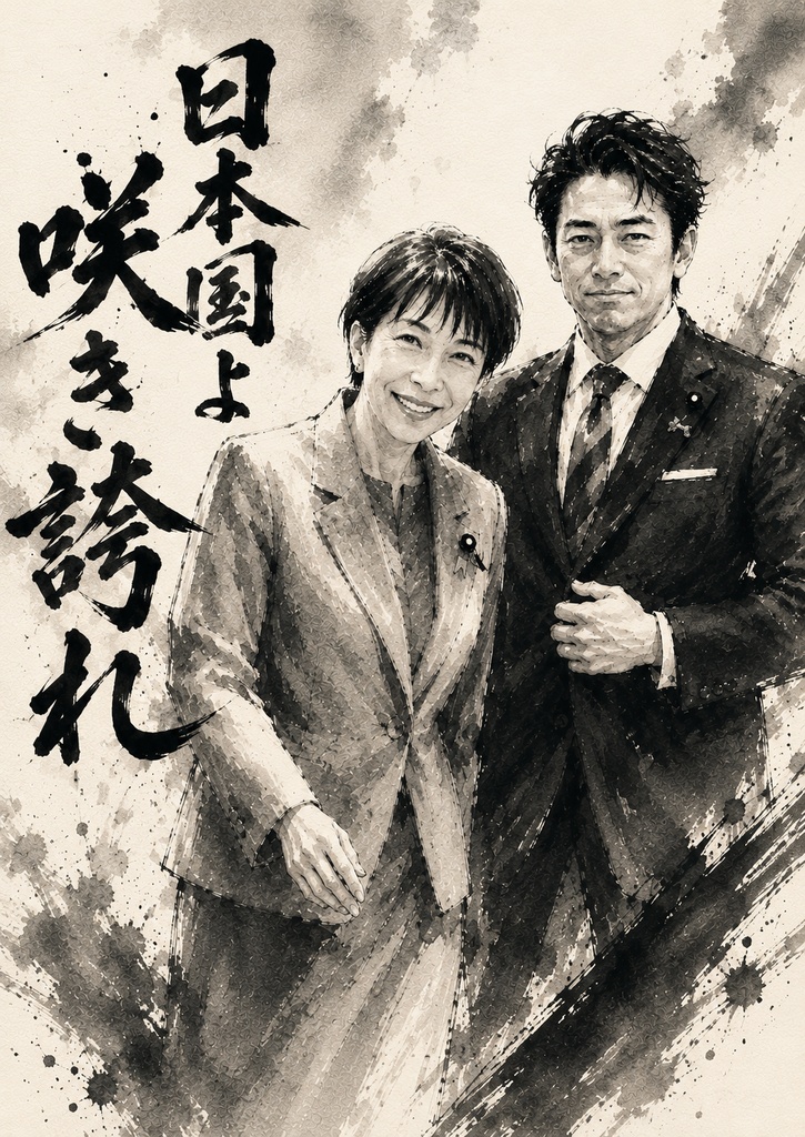 日本国よ咲き誇れ ― 水墨画魂の壁紙アート