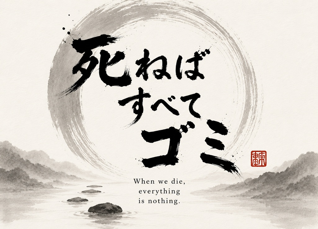 死ねばすべてゴミ ― Zen Wallpaper 壁紙