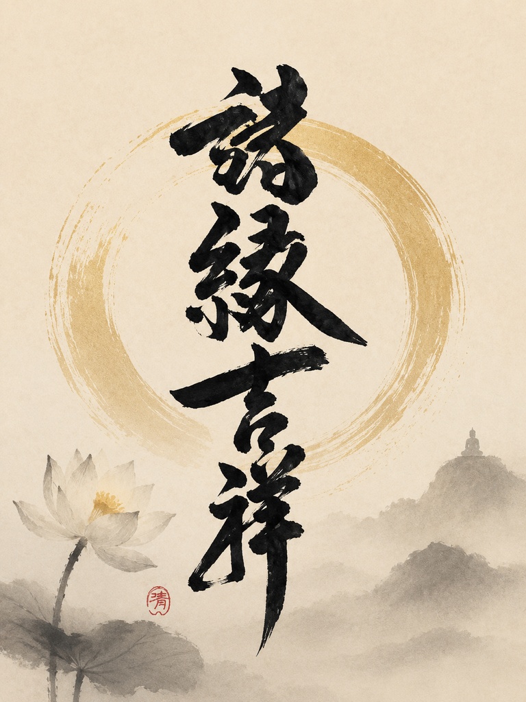 諸縁吉祥(しょえんきっしょう)— すべてのご縁に吉祥あれ 壁紙