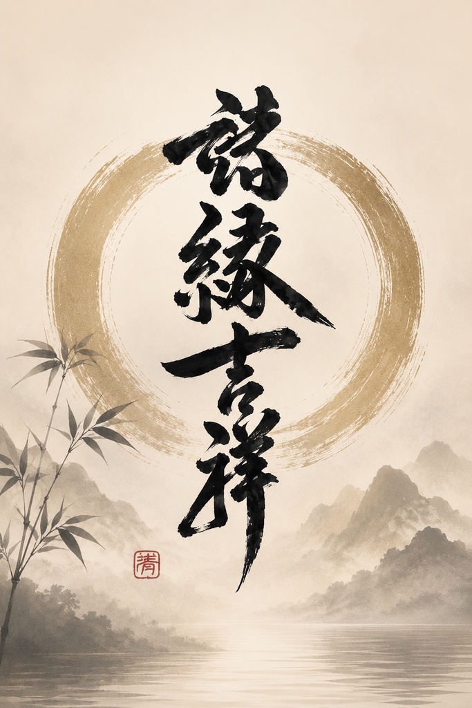 諸縁吉祥(しょえんきっしょう)— すべてのご縁に吉祥あれ 壁紙
