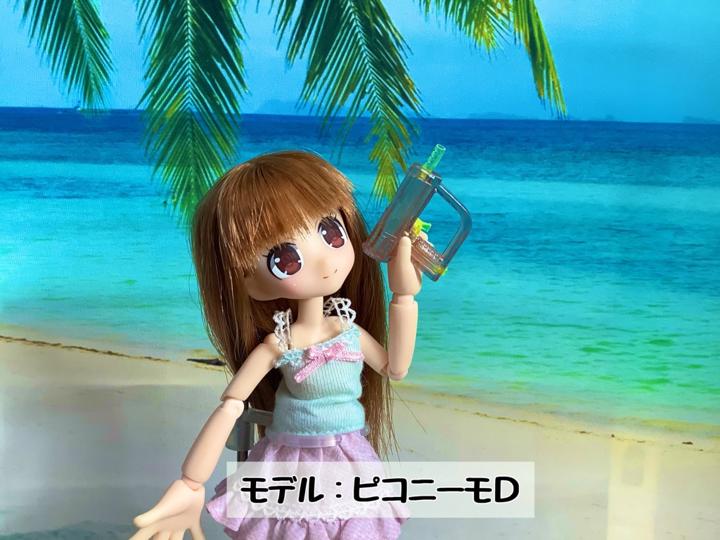 ◆1/6サイズ(ピコD可)ドール用 水鉄砲(拳銃タイプ)◆