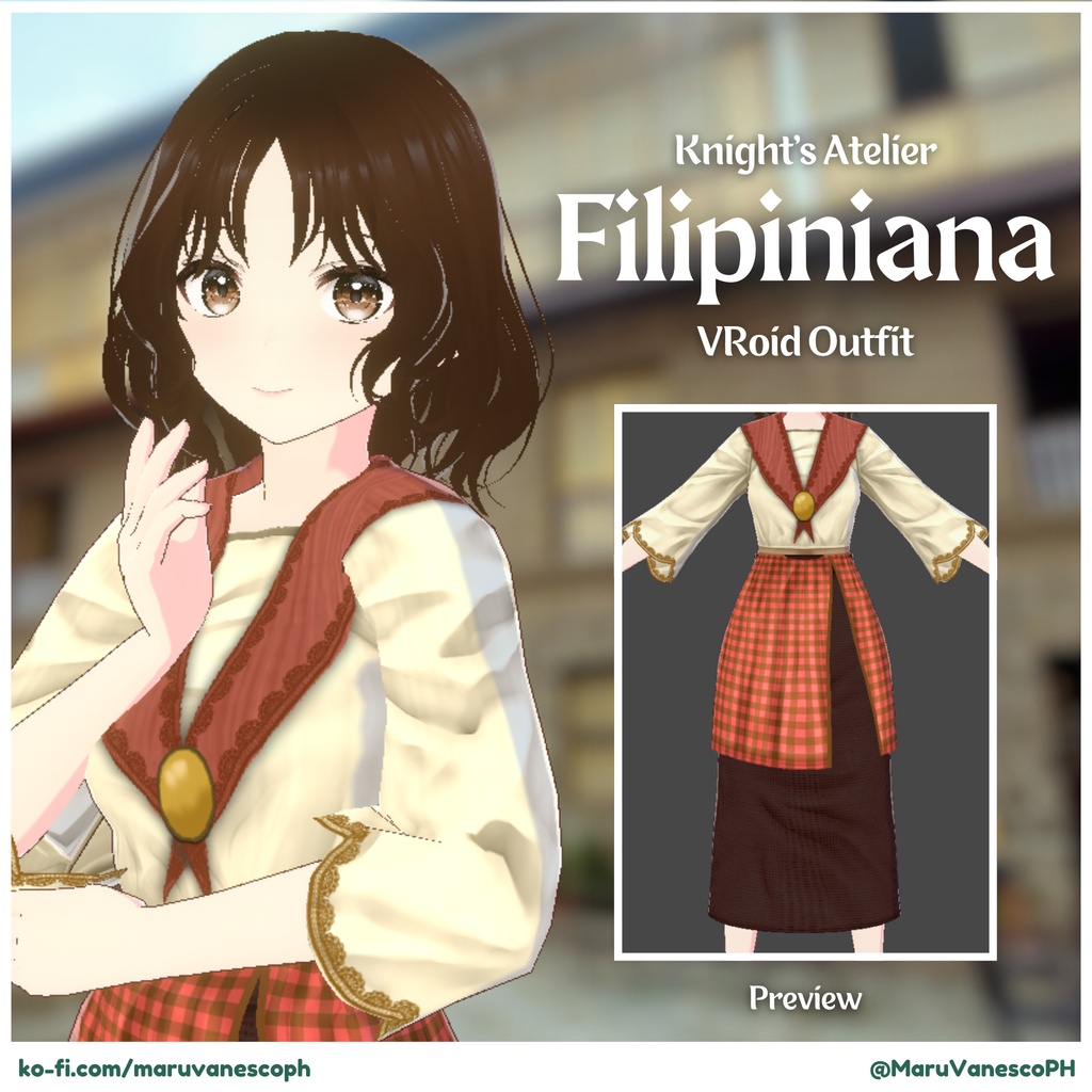 【VRoid】 Filipiniana (Maria Clara Gown)- Filipino Traditional Series