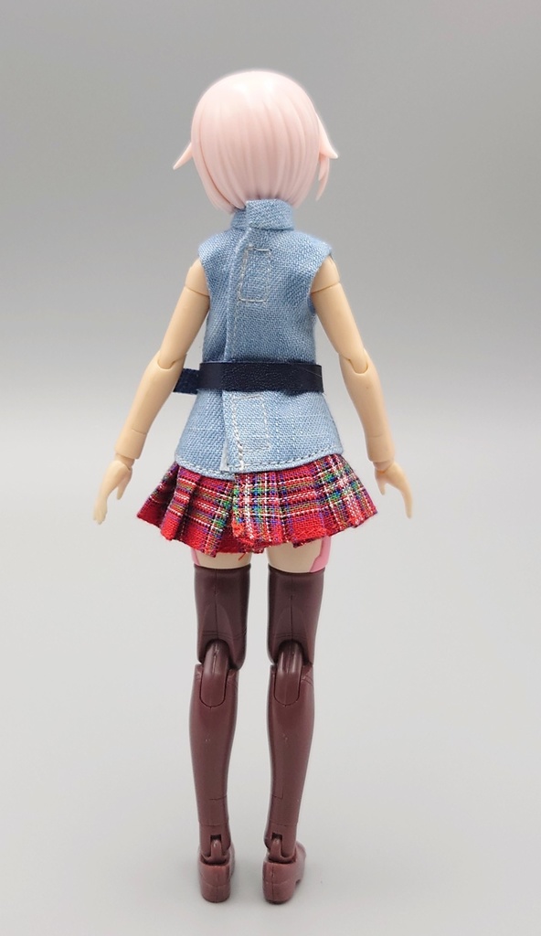 1/12 フリース+ワンピース、ベルト付(グレー)