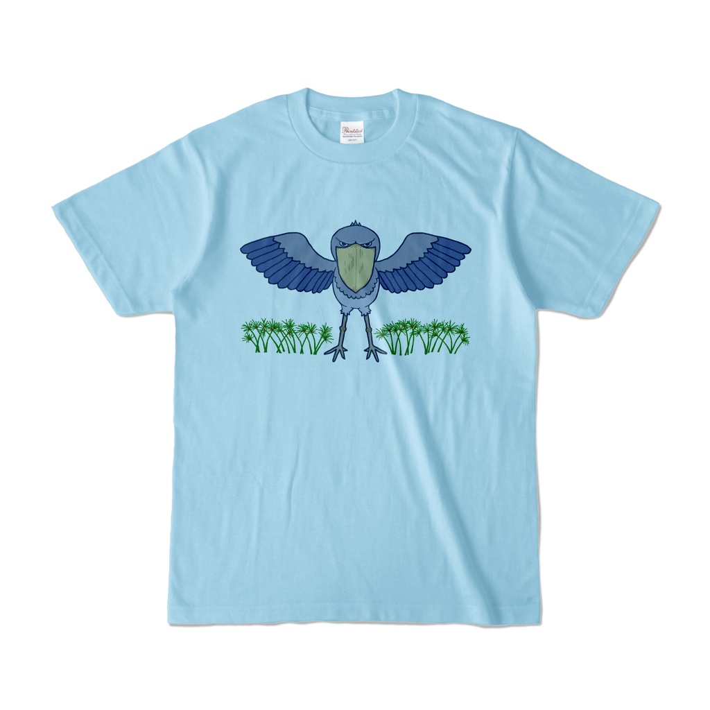 ハシビロコウTシャツ(ライトブルー)