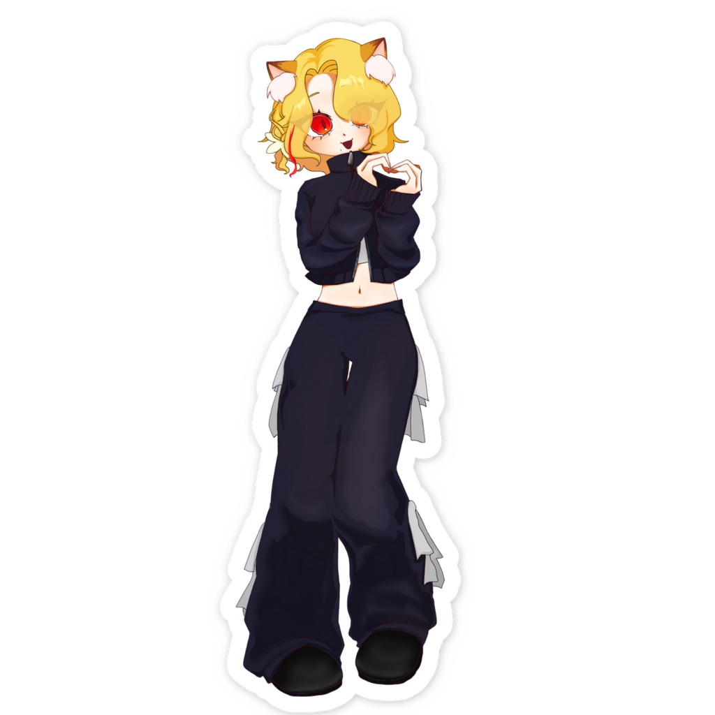 ももねこ💛ステッカー