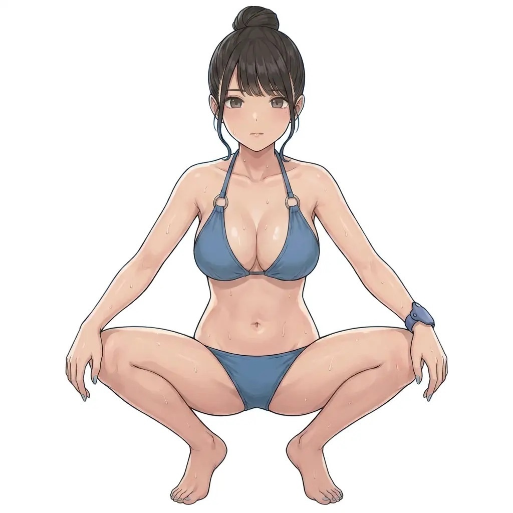 【STL,OBJ】爆乳、水着美人