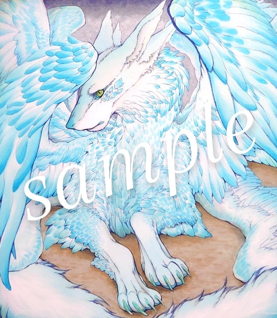 オリジナルイラスト原画色紙 大