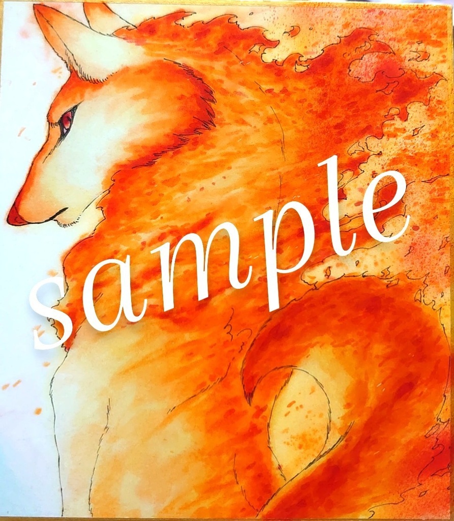 オリジナルイラスト原画色紙 小