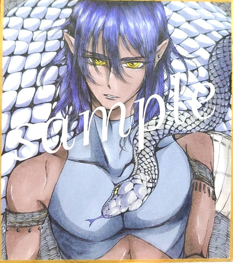 オリジナルイラスト原画色紙 小