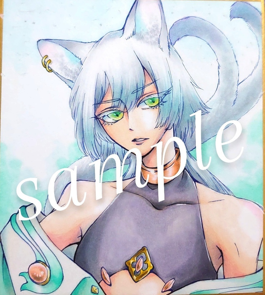 オリジナルイラスト原画色紙 小