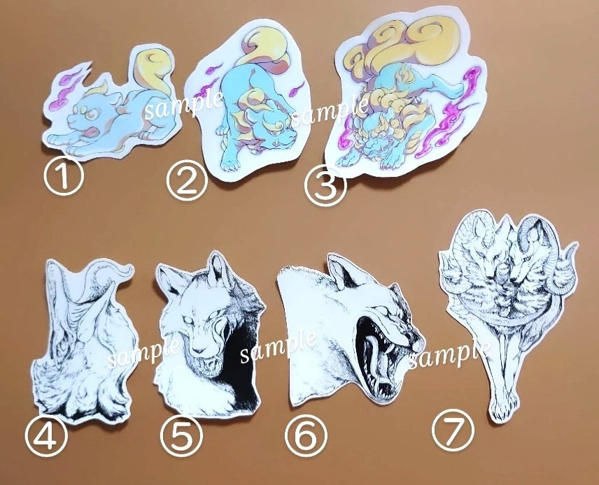 オリジナル ケモノイラスト ステッカー