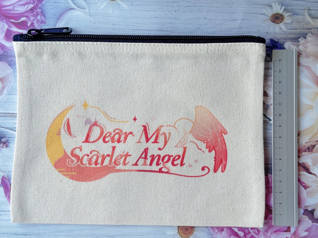 常ホ♀webオンリー【DearMyScarletAngel】ロゴグッズ【キャンバスフラットポーチ】