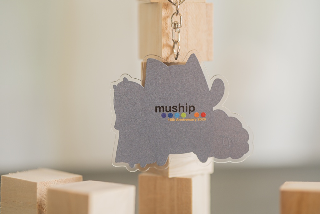 でんきにゃん・もふもふ・オバケキーホルダー【muship 15th anniversary】