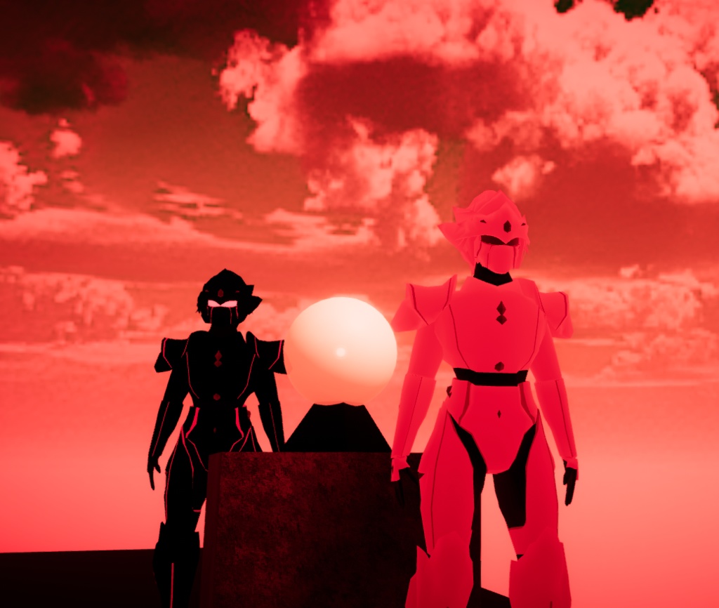 オリジナル3DモデルVRM 変身スーツ(TYPE-Black/TYPE-White)【cluster対応アバター】