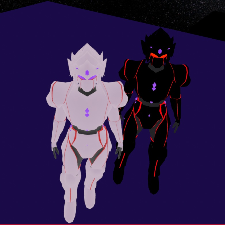 オリジナル3DモデルVRM 変身スーツ(TYPE-Black/TYPE-White)【cluster対応アバター】