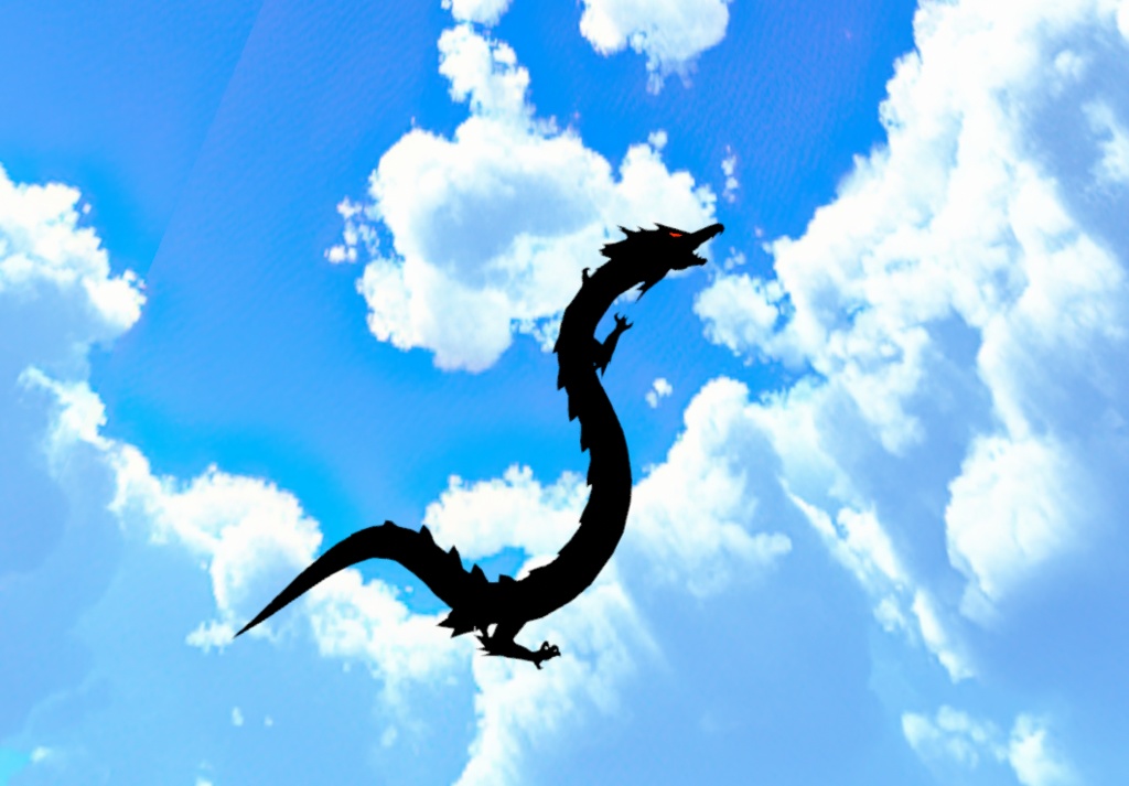 6-COLORED DRAGONS (龍のアバター6色 黒・白・赤・青・紫・銀)VRM【cluster用アバター】