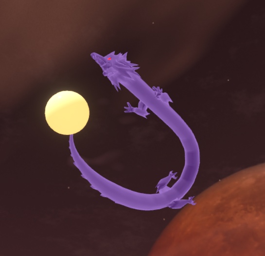 6-COLORED DRAGONS (龍のアバター6色 黒・白・赤・青・紫・銀)VRM【cluster用アバター】