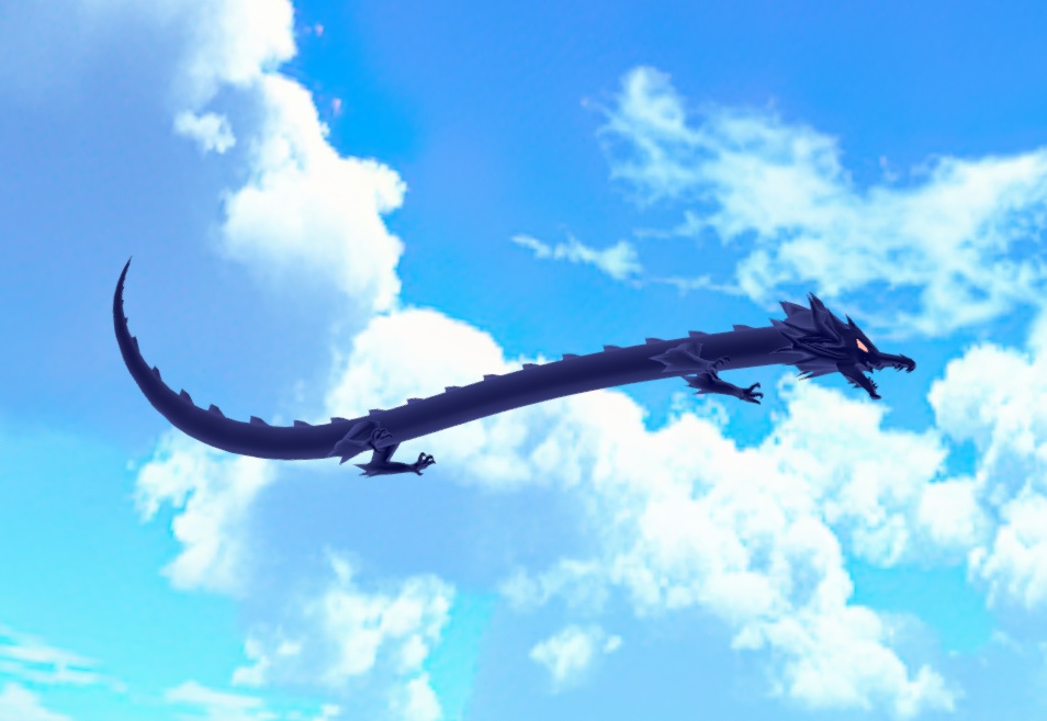 6-COLORED DRAGONS (龍のアバター6色 黒・白・赤・青・紫・銀)VRM【cluster用アバター】