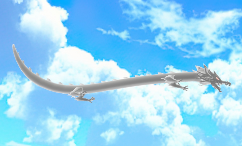 6-COLORED DRAGONS (龍のアバター6色 黒・白・赤・青・紫・銀)VRM【cluster用アバター】