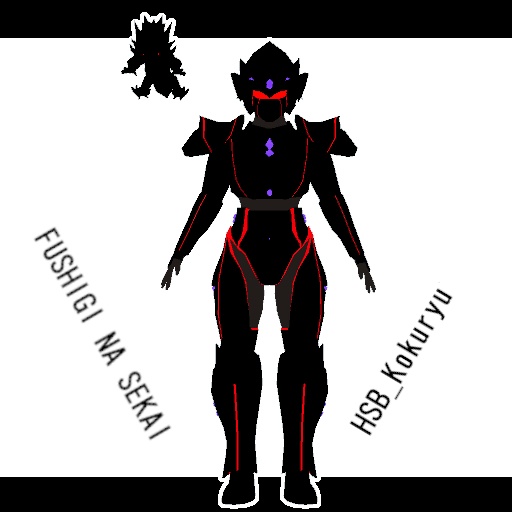 HSB_Kokuryu 変身スーツ肩乗せ黒龍【cluster用アバター・VRM】