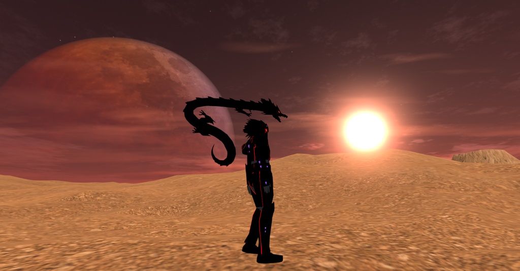 HSB_Kokuryu 変身スーツ肩乗せ黒龍【cluster用アバター・VRM】