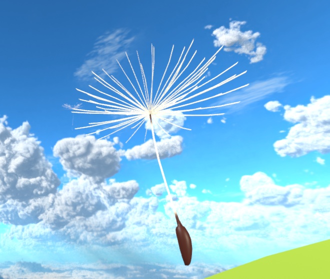 タンポポの綿毛3Dモデル【cluster用Asset】