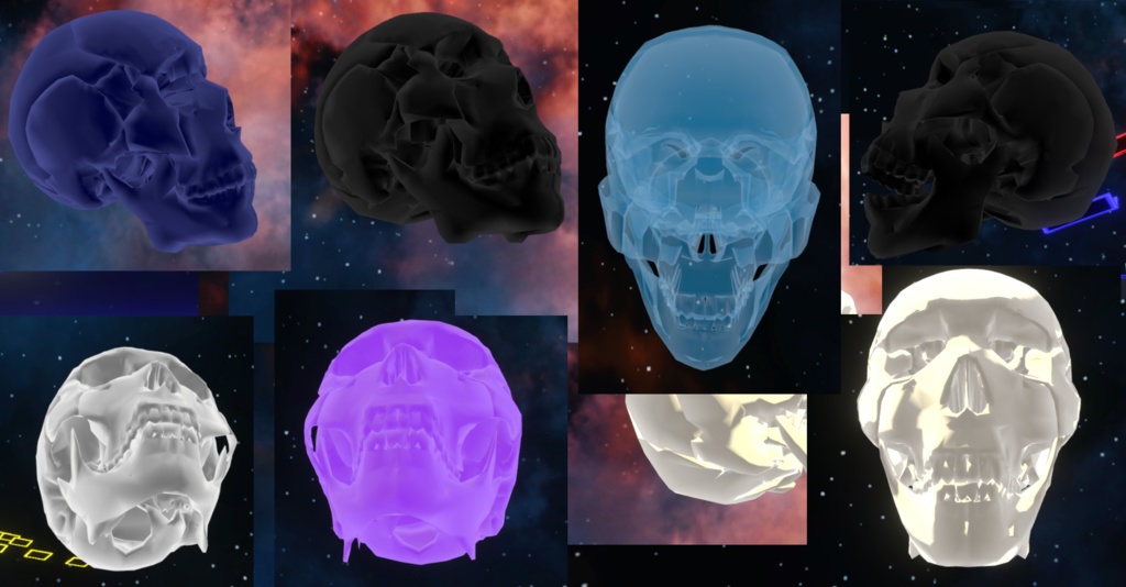 スカルアバター VRM 6色セット【cluster対応アバター】