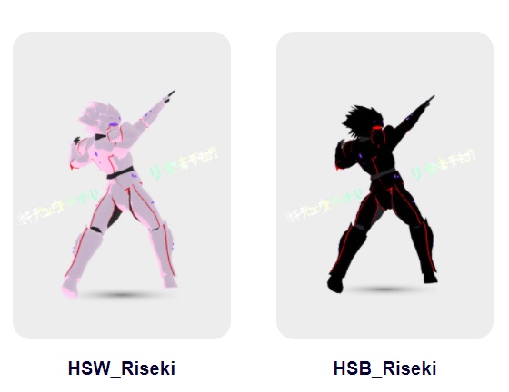 変身スーツ離席中(Black/White)【cluster対応アバター】VRM