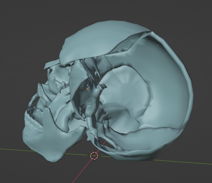 頭蓋骨22パーツ3Dモデル FBX