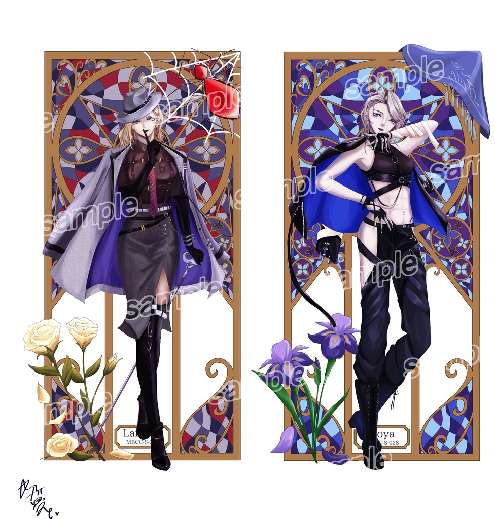 ステンドグラス風アクリルジオラマ