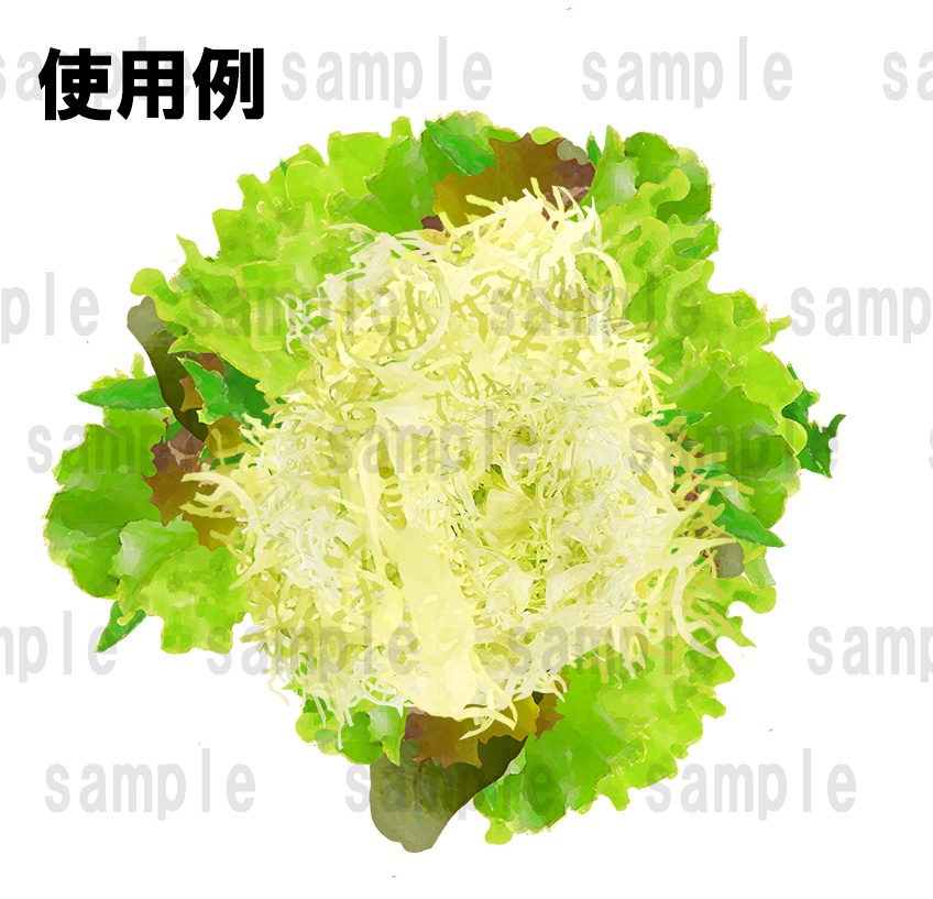 葉っぱサラダ sutブラシ+pngデータセット