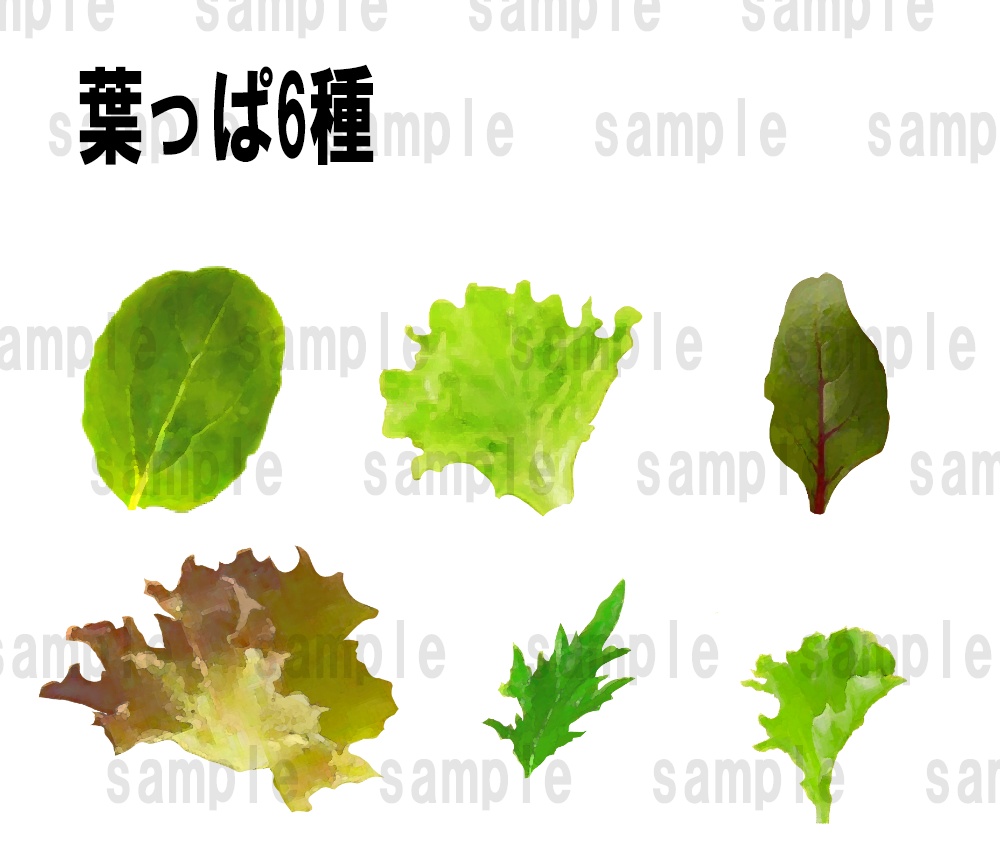葉っぱサラダ sutブラシ+pngデータセット