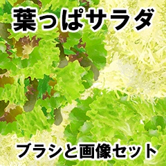 葉っぱサラダ　sutブラシ＋pngデータセット