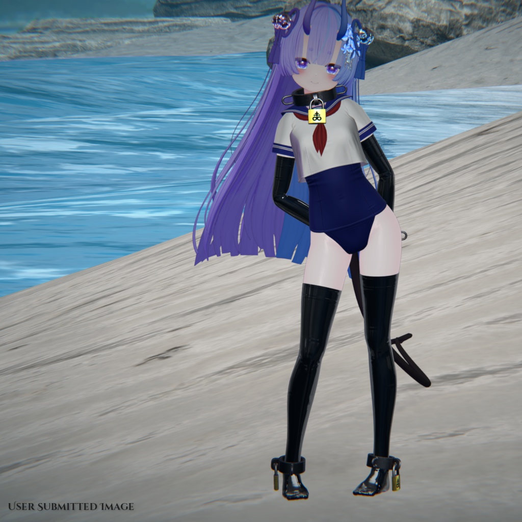 「リリカ」3Dモデル用のスクール水着セット。Sukumizu Set for Ririka 【VRChat衣装】