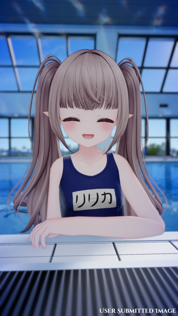 「リリカ」3Dモデル用のスクール水着セット。Sukumizu Set for Ririka 【VRChat衣装】