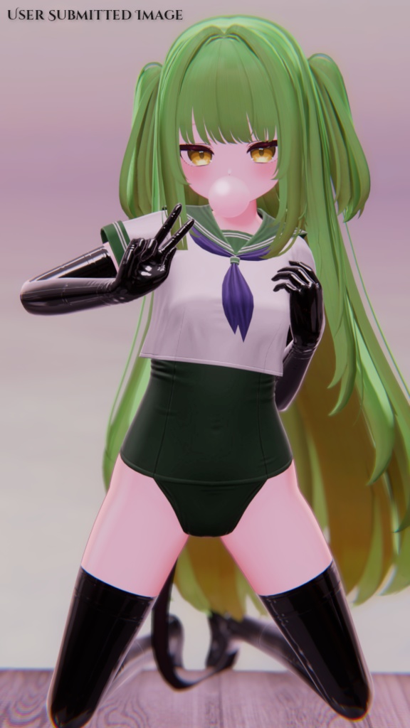 「リリカ」3Dモデル用のスクール水着セット。Sukumizu Set for Ririka 【VRChat衣装】