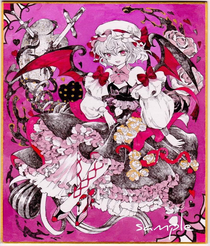 東方Project　レミリア　アナログイラスト