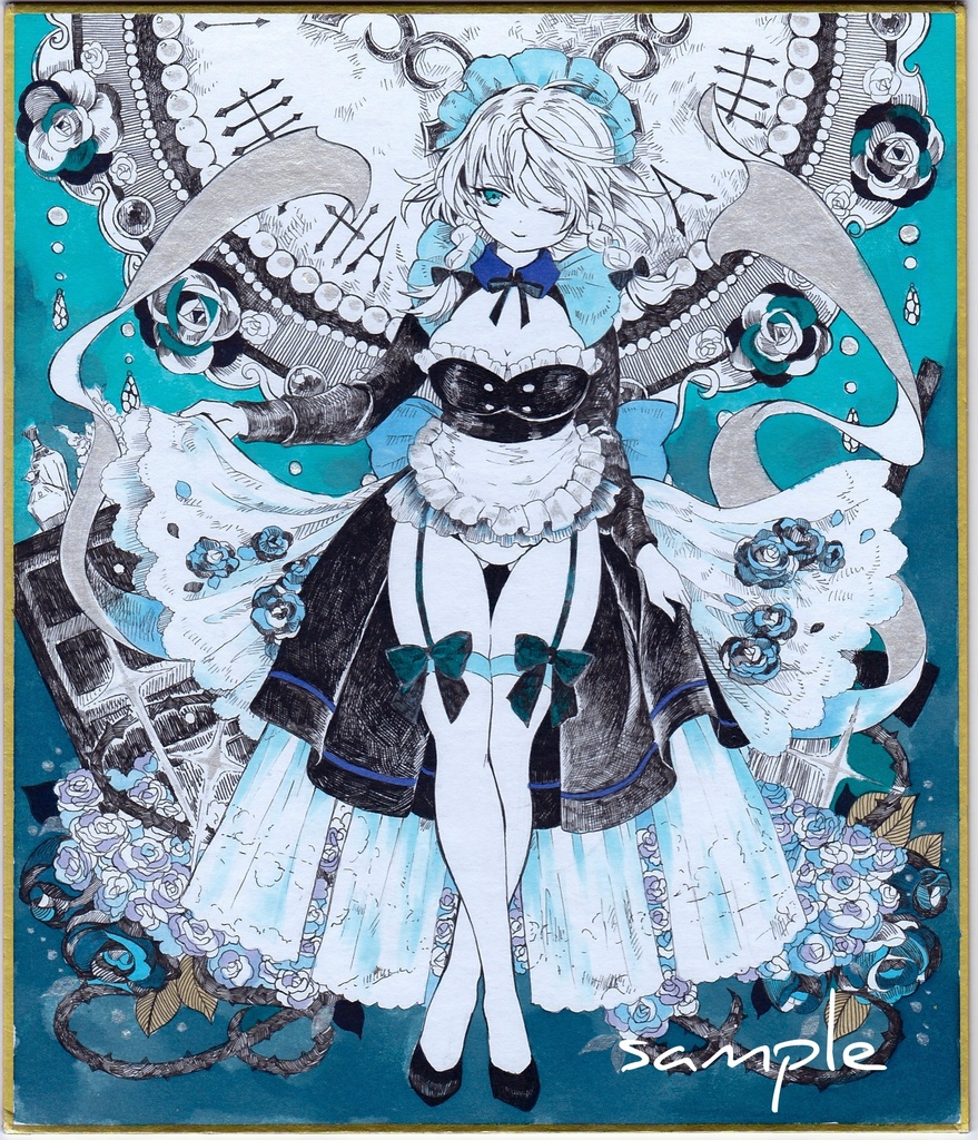 東方Project　咲夜　アナログイラスト