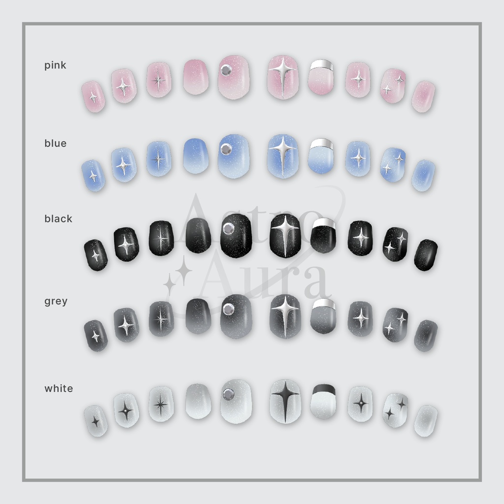 「VRC想定 Grus/Lapwing/Shinra」 Nails Set - COSMIC