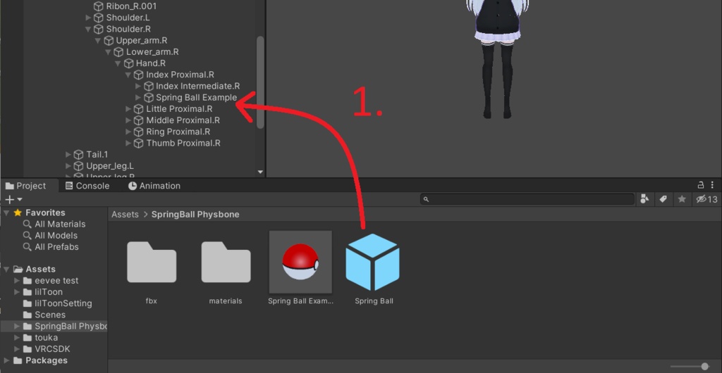 Spring Ball - Physbone - Quest Compatible