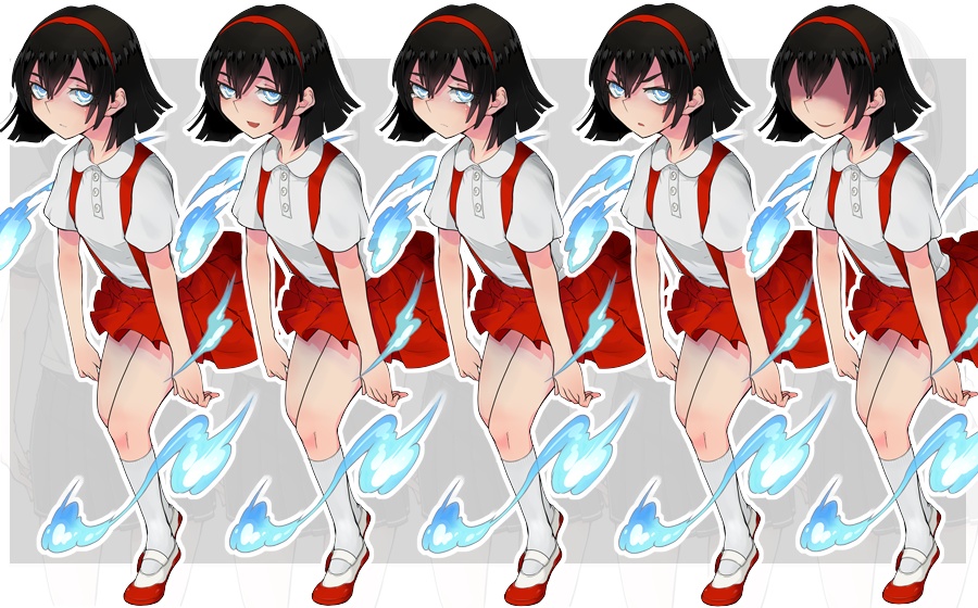 【無料・表情5種】08 花子さん 妖怪 オカルト