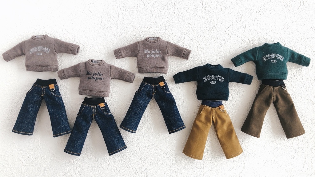 【ob11】ロゴスウェット+ワイドパンツD