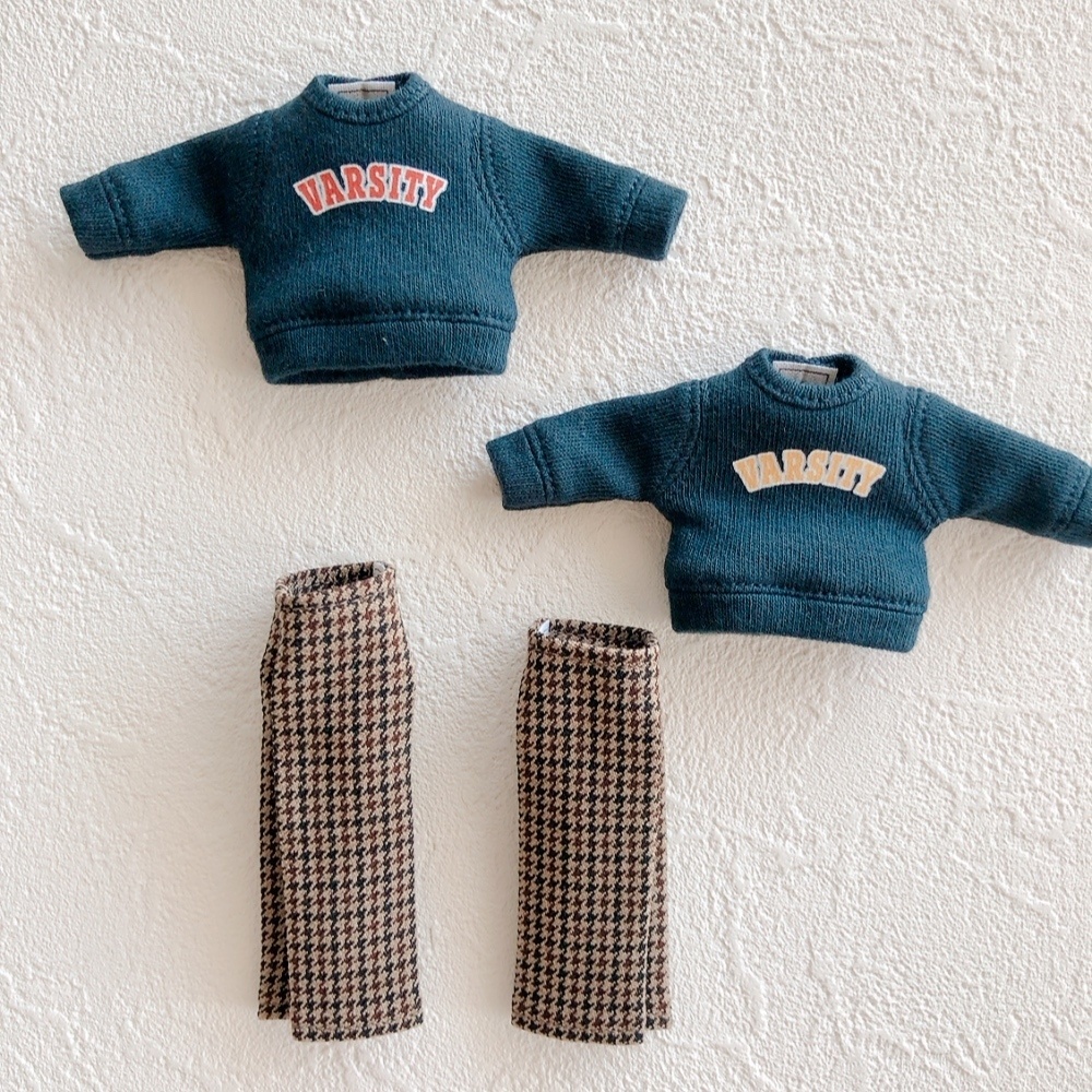 【ob11】チェックのスラックスのセット