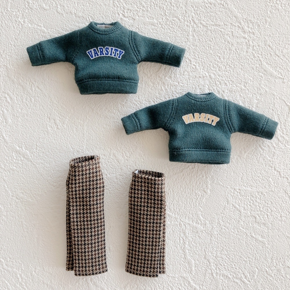 【ob11】チェックのスラックスのセット