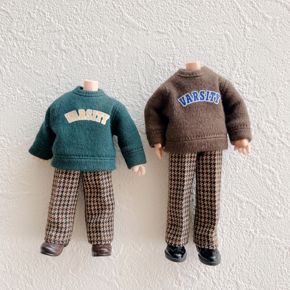 【ob11】チェックのスラックスのセット