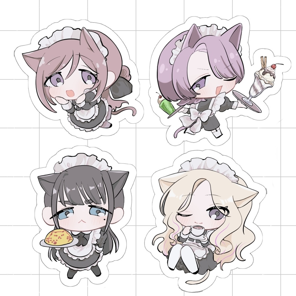 3-1ねこメイドシールセット