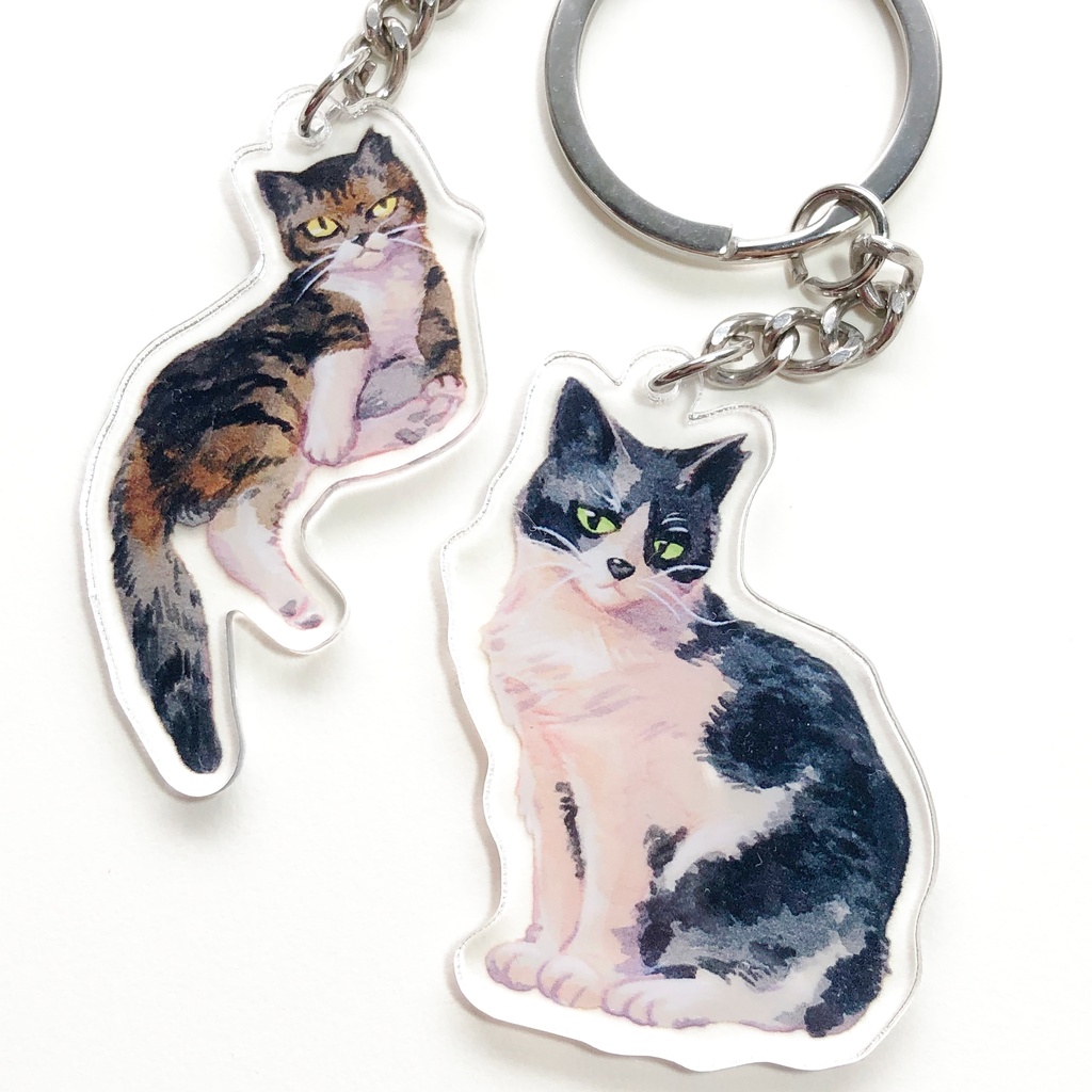 ねこアクリルキーホルダー　