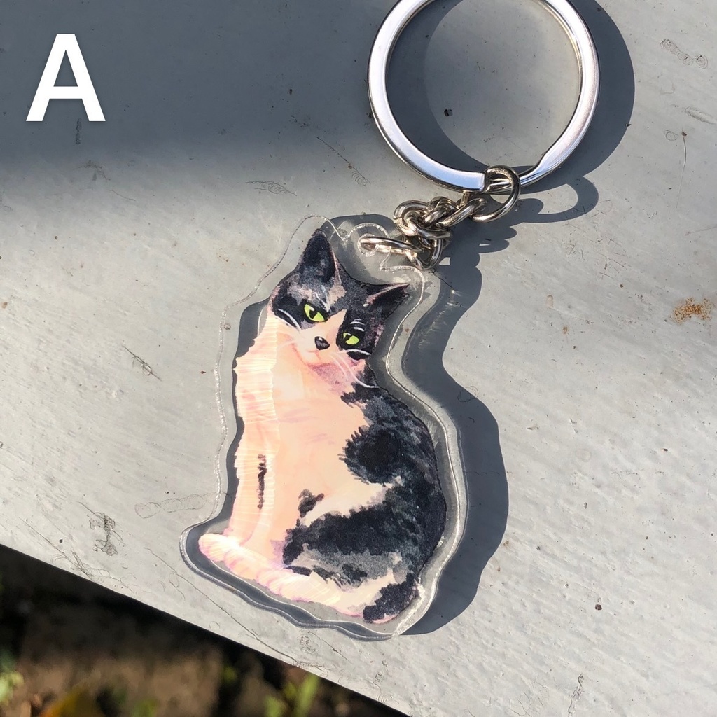ねこアクリルキーホルダー