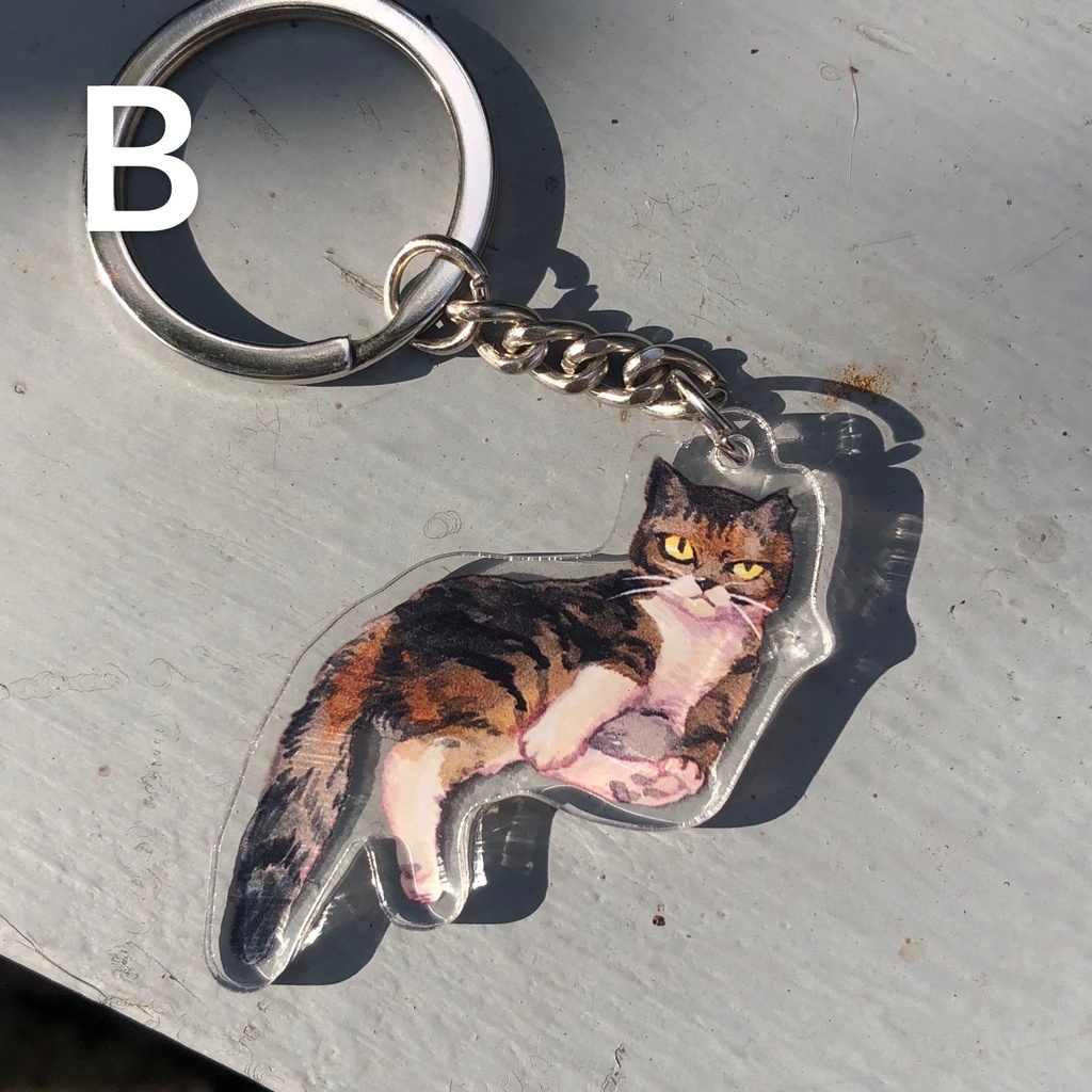 ねこアクリルキーホルダー
