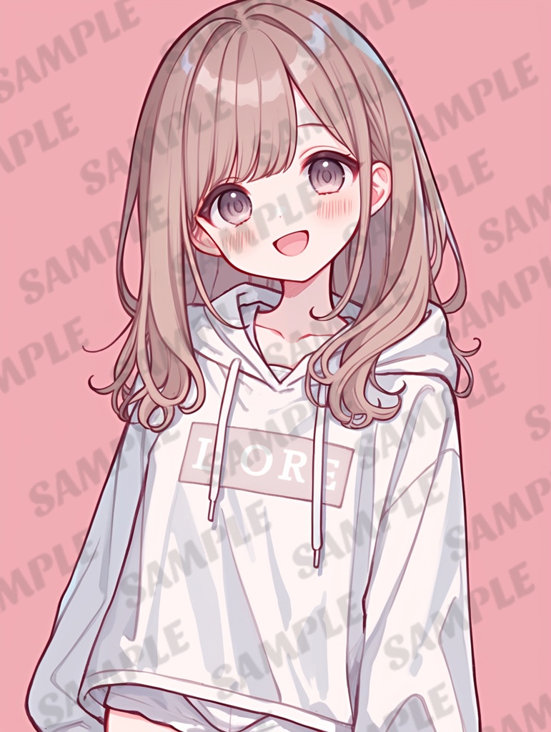 白いパーカーを着た女の子